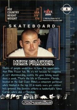 2000 Fleer Adrenaline - Autographs #A Mike Frazier Back